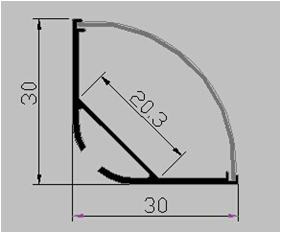 (image for) 1 Meter 39.4â€ Aluminum LED Suspended Tube Light LED Profile Diameter 30mm suit 20.3mm Flexible led strip light